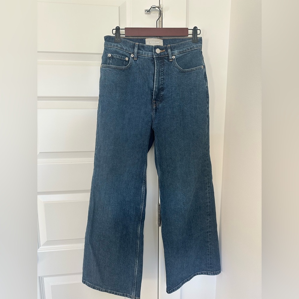 Everlane The Way High Sailor Jean (Dark Blue)